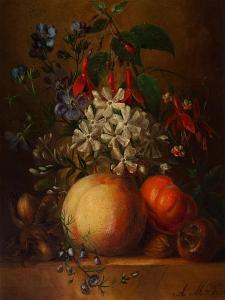 van VEEREN Anna Maria,Still life with flowers and fruits,1850,AAG - Art & Antiques Group 2017-06-26