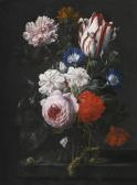 Van VEERENDAEL Nicolaes,STILL LIFE WITH A TULIP, A ROSE, A CARNATION AND O,Sotheby's 2016-07-07