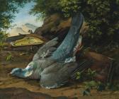 VAN VERNANDEL J 1800-1800,Nature morte au fusil et au pigeon ramier,1836,Tajan FR 2014-05-14