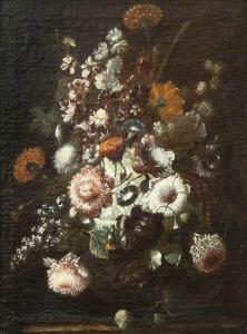 van VOGELAER Karel 1653-1695,Bouquet di fiori in un vaso metallico,Bertolami Fine Arts IT 2022-11-17