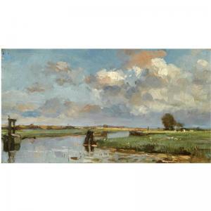van VOORDEN August Willem 1881-1921,A SUMMER POLDER LANDSCAPE,Sotheby's GB 2009-04-22