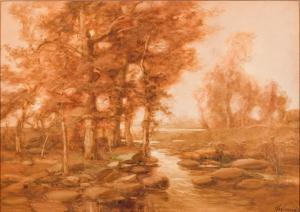 van VREELAND Francis William 1879-1954,Autumnal Stream,Burchard US 2022-02-19
