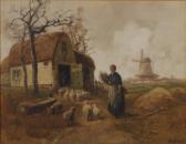 van VREELAND Francis William 1879-1954,Dutch Shepherdess,Litchfield US 2014-02-05