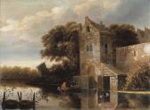 van VRIES Michiel 1656-1702,A river landscape with fishermen in a rowing boat,,Christie's 2005-05-11