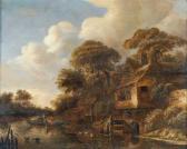 van VRIES Michiel 1656-1702,Paysage au moulin à eau,Mercier & Cie FR 2010-11-28