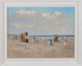 VAN VUGT C.F,Beach scene with many figures.,Twents Veilinghuis NL 2019-06-28