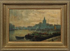 van WANING Cornelis Antonie,Ansicht von Alt-Rotterdam mit dem Hafen (Oude Have,Schloss 2021-05-08