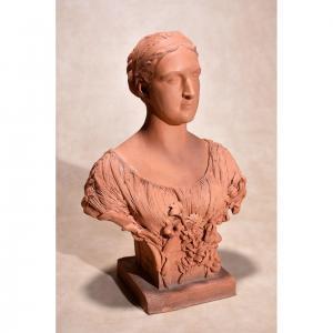 Van Wart Ames 1841-1927,bust of a young lady,1877,Dreweatts GB 2018-06-28