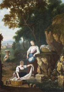 VAN WATERSCHOOT HEINRICH 1748,Wäscherinnen an einer Felsenquelle,Wendl DE 2019-06-20