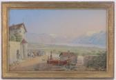 van WISSELINGH Johannes Pieter 1812-1899,View in Zurich,Burstow and Hewett GB 2016-09-21