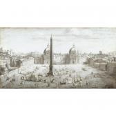 van WITTEL Gaspar 1653-1736,view of piazza del popolo,1680,Sotheby's GB 2005-07-06