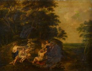 van YPEREN Jan Thomas 1617-1678,Diane et ses nymphes dans un paysage,Etienne de Baecque 2024-03-29