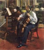 van ZEVENBERGHEN Georges 1877-1968,Le joueur de violoncelle,De Vuyst BE 2013-05-18