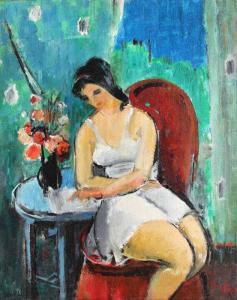 VANATORU Gheorghe 1905-1983,Reading,1975,Artmark RO 2023-10-18