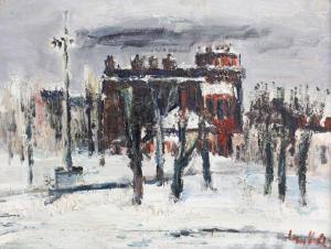 VANATORU Gheorghe 1905-1983,Winter in Victoriei Square,1962,Artmark RO 2024-03-20