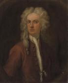 VANDERBANK John,Portrait of a gentleman, half-length, in a feigned,1734,Christie's 2009-03-24