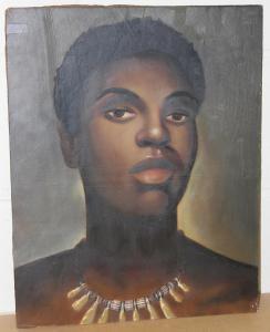 VANGO DAVID 1950,Head and Shoulders Portrait of an African Woman,Tooveys Auction GB 2016-12-30