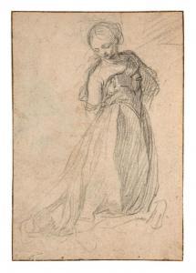 VANNI Francesco 1563-1610,Etude de sainte aux bras attachés,Artcurial | Briest - Poulain - F. Tajan 2024-03-20
