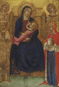 VANNI Lippo 1340-1375,The Madonna and Child Enthroned with Saints Nichol,Christie's GB 2013-01-30