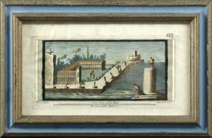 Vanni Nicolo,Pompeiian Mural with a Seaside Villa,New Orleans Auction US 2009-10-10