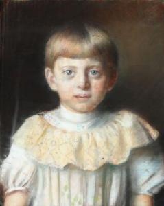 VANTORE Hans Chr. Hansen 1861-1928,Portrait of a girl,1893,Bruun Rasmussen DK 2021-03-08