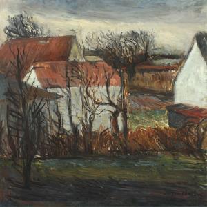 VANTORE Mogens 1895-1977,Autumn landscape at a farm,Bruun Rasmussen DK 2012-09-10