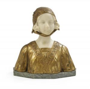 VANVAERENBERGH Gustave 1873-1927,Buste de Jeune Femme,New Orleans Auction US 2017-07-23