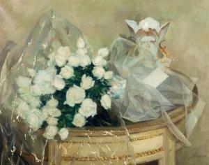 VAQUER Miguel 1910-1998,Bodegón de rosas blancas,Duran Subastas ES 2019-07-23
