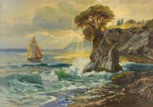 VARESE Gerelamo 1860-1935,Costiera ligure,1932,Meeting Art IT 2023-05-20