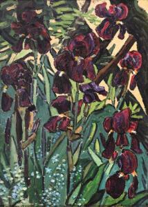 VARGA Vasile 1921-2005,Iris Flowers,1989,Artmark RO 2023-05-24