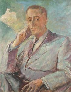 VARLEY Frederick Horsman 1881-1969,Portrait of Robert Dales,Levis CA 2024-04-21