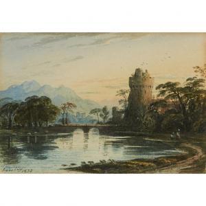 VARLEY John I 1778-1842,THE OLD CASTLE TOWER,1833,Freeman US 2017-09-18