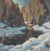 Varva Frank 1982-1967,Winter Scene,Santa Fe Art Auction US 2017-11-11