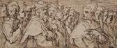 VASARI Giorgio 1511-1574,A frieze showing the heads of a group of men,Christie's GB 2012-07-03