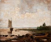 vasilev féodor aleksandrovic 1850-1873,VIEW FROM THE SHORE,Bukowskis SE 2012-05-30