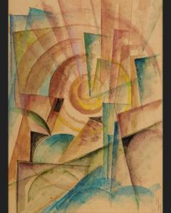 Vasilevich Ivanovsky Ivan 1905-1980,COMPOSITION RAYONNISTE,1925,Besch Cannes Auction FR 2023-08-15