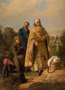 VASILIEVICH NEVREV Nikolai 1830-1904,The Young Widow,1867,Shapiro Auctions US 2019-11-03