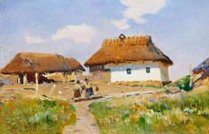 VASILOVSKY Sergei Ivanovich 1854-1917,Little Russia farm,Uppsala Auction SE 2023-12-12