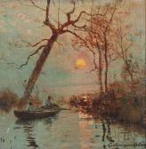 VASILOVSKY Sergei Ivanovich 1854-1917,Sunset over the Dniepr River,Bruun Rasmussen DK 2018-12-03