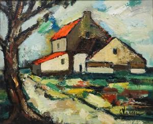 Vasseur Georges 1911,Country Landscape with House,Weschler's US 2023-08-23