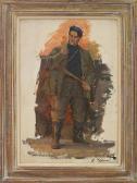 VASSILIEVITCH CHEREMIN Vasili 1926,Study of a soldier,Rosebery's GB 2014-07-19