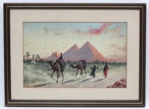VASSILIOU David,Figures on camels by the Pyramids of Egypt,Dickins GB 2017-06-09