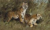 VASTAGH Geza 1866-1919,Tigers in Tall Grass,Palais Dorotheum AT 2013-03-13