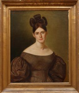 VAUDECHAMP Joseph Jean 1790-1866,Portrait of a Lady,1834,Neal Auction Company US 2023-02-03