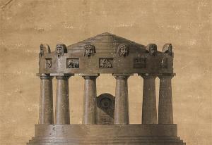 VAUDOYER Léon 1803-1872,Élévation d’’un temple circulaire,Tajan FR 2015-05-13
