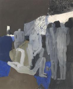 VAUGHAN Keith 1912-1977,Coast with Grey Figures,1965,Bonhams GB 2015-06-10