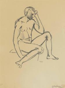 VAUGHAN Keith 1912-1977,Seated male nude; Figure in profile,1953,Christie's GB 2018-03-21