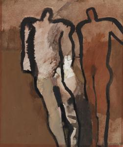 VAUGHAN Keith 1912-1977,Two Figures on a Red Ground,Bonhams GB 2014-05-28