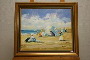 VAURIER,SCENE DE PLAGE,Osenat FR 2012-04-14