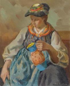 VAUTIER Hans 1891-1979,A Valais girl,Galerie Koller CH 2017-12-08